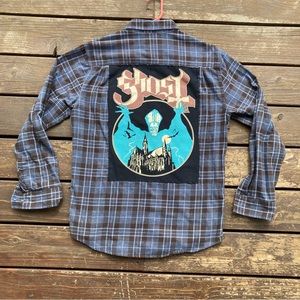 Ghost Opus Eponymous Back Patch Custom Flannel Button Down